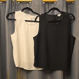 J. Crew Factory Button Back Sleeveless Tops Sz XL